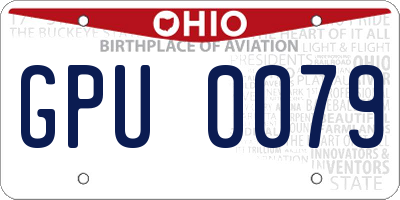 OH license plate GPU0079