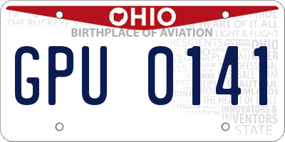 OH license plate GPU0141