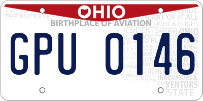 OH license plate GPU0146