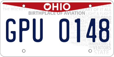 OH license plate GPU0148