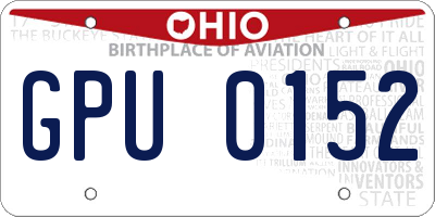 OH license plate GPU0152