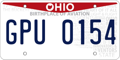 OH license plate GPU0154