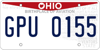 OH license plate GPU0155