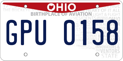 OH license plate GPU0158