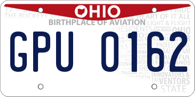 OH license plate GPU0162