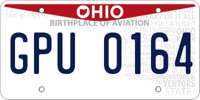 OH license plate GPU0164