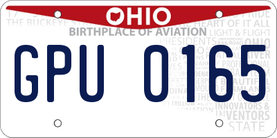 OH license plate GPU0165