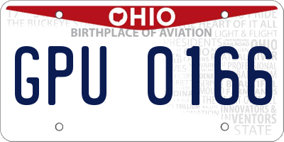 OH license plate GPU0166