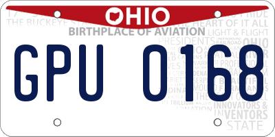 OH license plate GPU0168