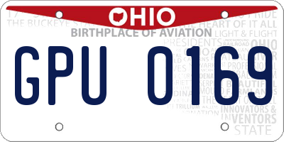 OH license plate GPU0169