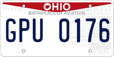 OH license plate GPU0176