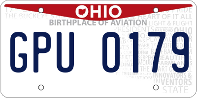 OH license plate GPU0179