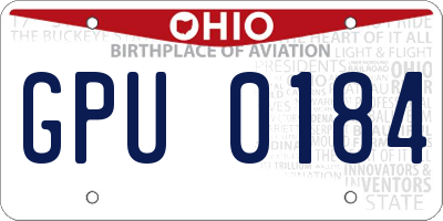 OH license plate GPU0184