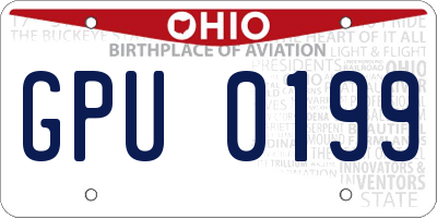 OH license plate GPU0199