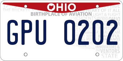 OH license plate GPU0202