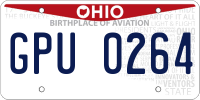 OH license plate GPU0264