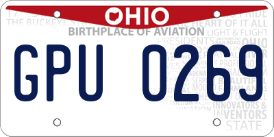 OH license plate GPU0269
