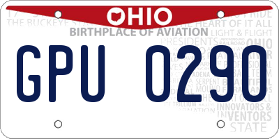 OH license plate GPU0290