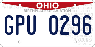 OH license plate GPU0296
