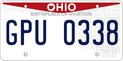 OH license plate GPU0338