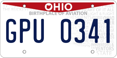 OH license plate GPU0341