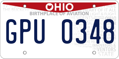 OH license plate GPU0348