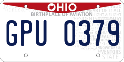 OH license plate GPU0379