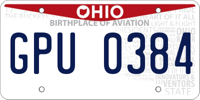OH license plate GPU0384