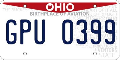 OH license plate GPU0399