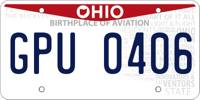 OH license plate GPU0406