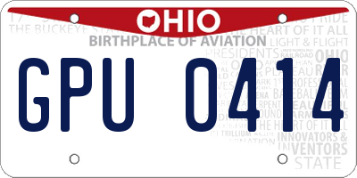 OH license plate GPU0414