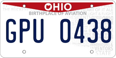 OH license plate GPU0438