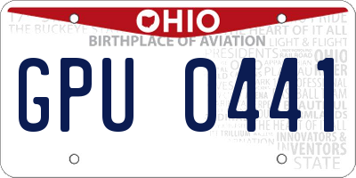 OH license plate GPU0441