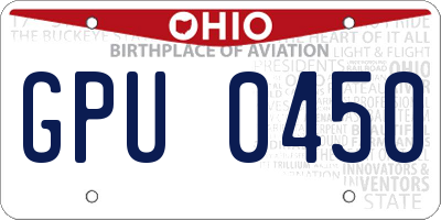 OH license plate GPU0450