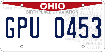 OH license plate GPU0453