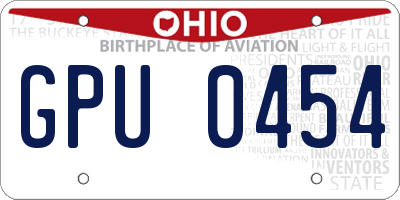 OH license plate GPU0454