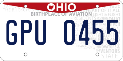 OH license plate GPU0455