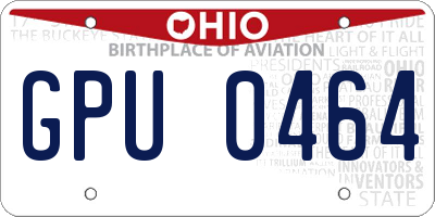 OH license plate GPU0464