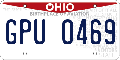 OH license plate GPU0469