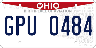 OH license plate GPU0484