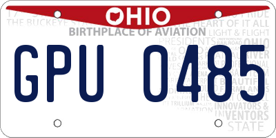 OH license plate GPU0485
