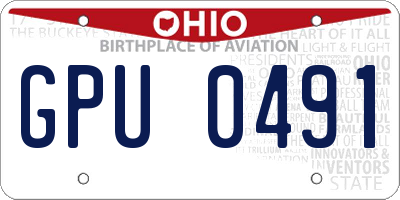 OH license plate GPU0491