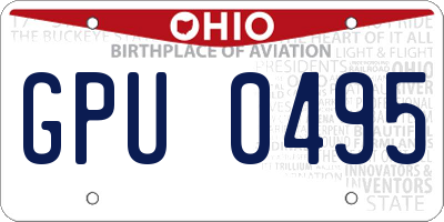 OH license plate GPU0495