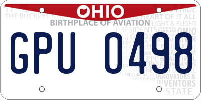 OH license plate GPU0498