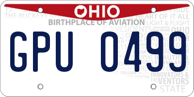 OH license plate GPU0499
