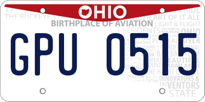OH license plate GPU0515
