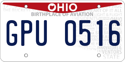 OH license plate GPU0516