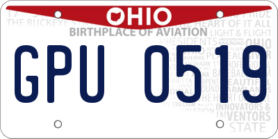 OH license plate GPU0519