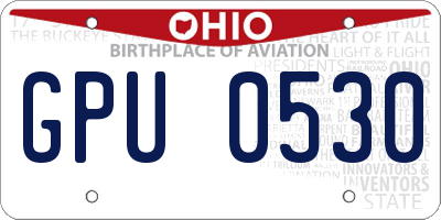 OH license plate GPU0530
