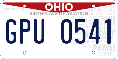 OH license plate GPU0541